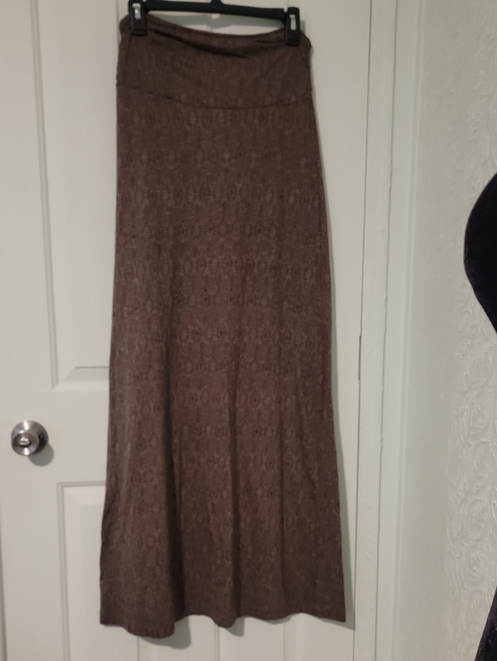 Toad&Co Chakalaka Skirt, Organic Cotton Blend Brown Patterned Maxi Skirt Size XS